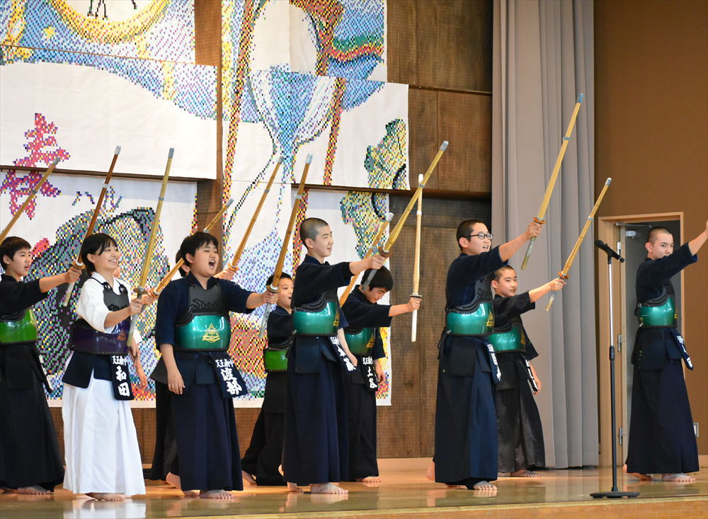 写真:決意表明(剣道部)