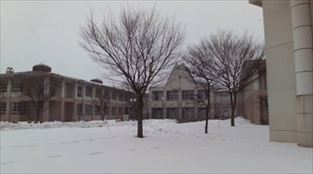 写真：冬の校舎1