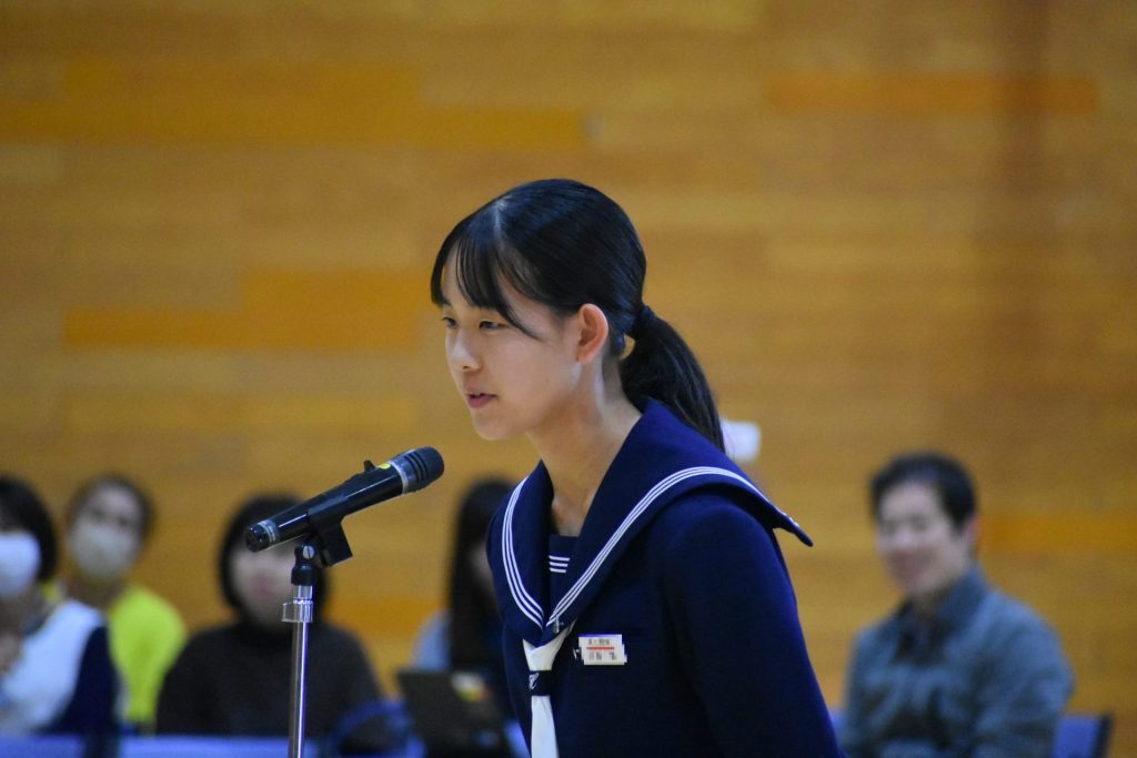 写真：後学期生徒総会 (令和5年11月2日)の様子1